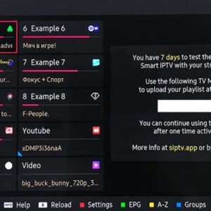 Abonnement IPTV - SMART TV M3U POUR TV Samsung LG ... (12 MOIS)